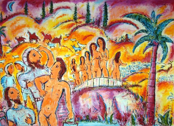 Moses in Midian mit den sieben Mädchen © Ulrich Leive